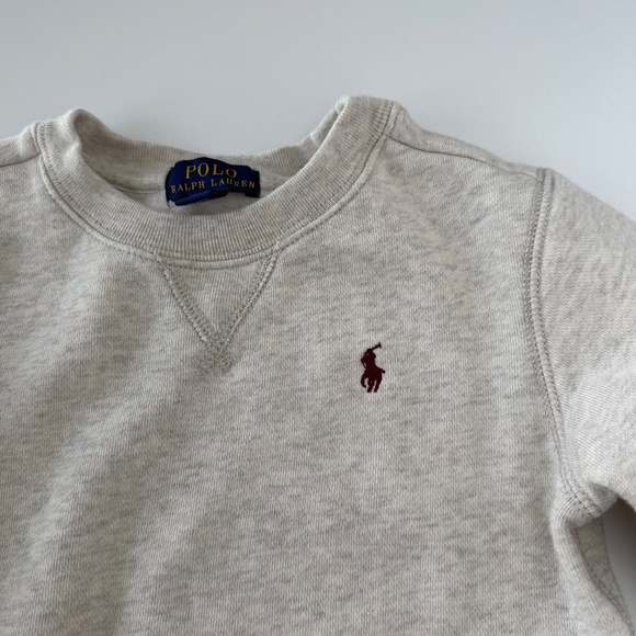 Polo Ralph Lauren Fleece Sweatshirt Tan size 2/2T - Picture 4 of 8